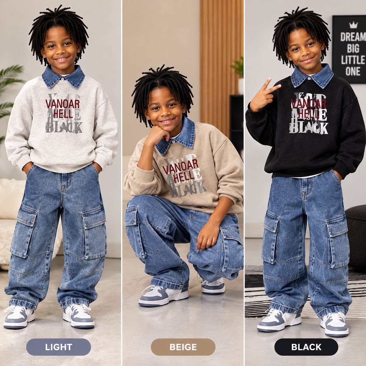 Boys up & down. Size: 1 to 6yrs